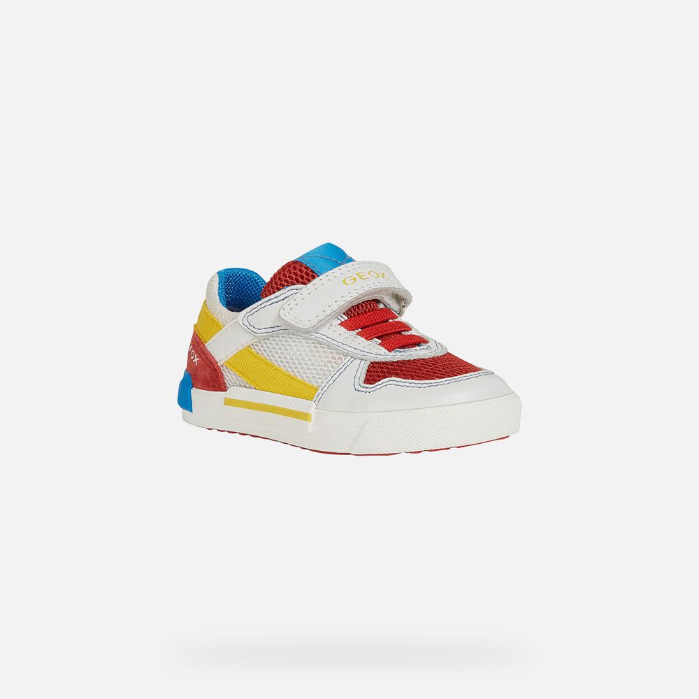 Geox Sneakers White/Red Kilwi Boy - Geox Baby Shoes - MTJQOW403